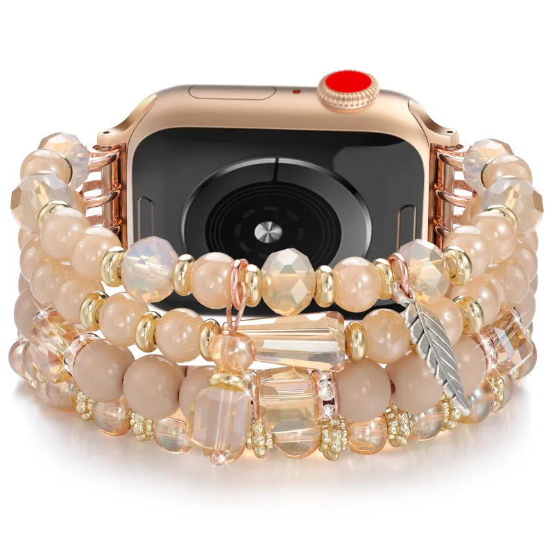 XINGYAAN Apple Compatibility Watch Band 38 49mm Pearl Material-7