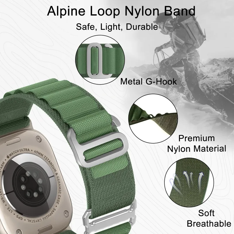 XINGYAAN Watch Band Apple Compatibility Nylon Material-15