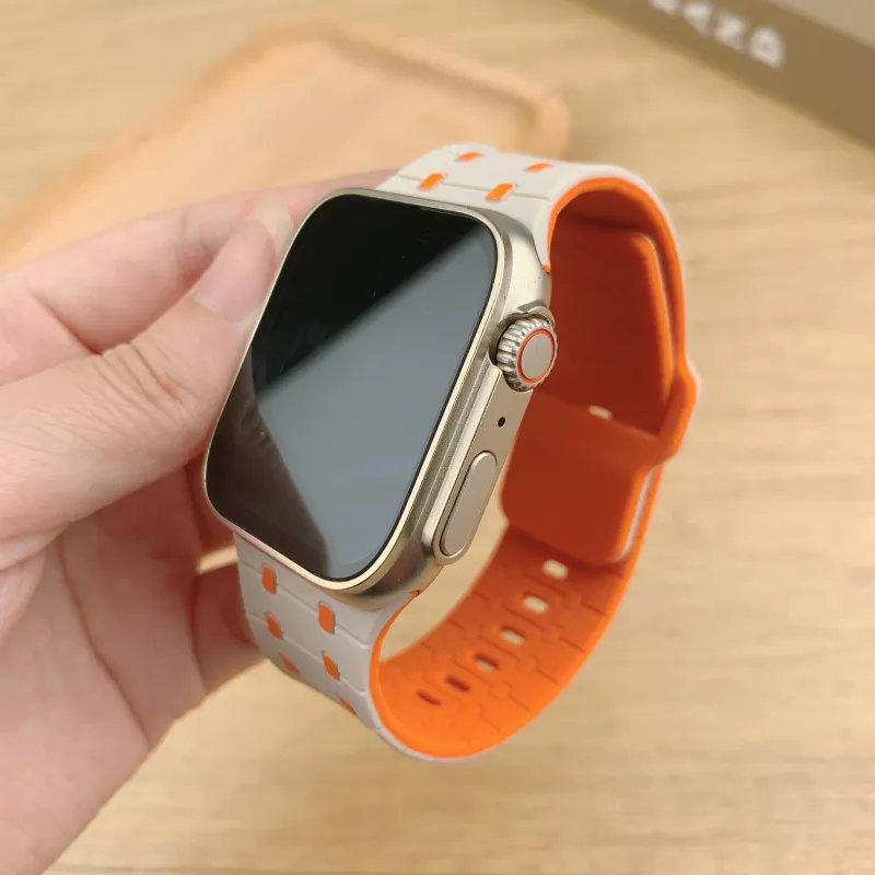 XINGYAAN Watch Band Apple Compatibility Silicone Material-15