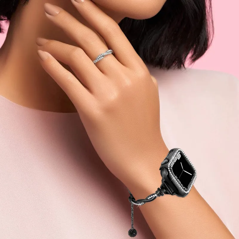 XINGYAAN Apple Compatibility Watch Band Twist Drill Belt Material-6