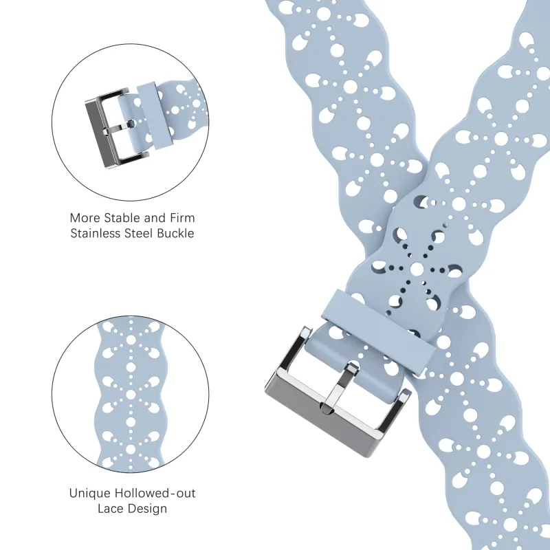 XINGYAAN Watch Band Apple Compatibility Silicone Material-10