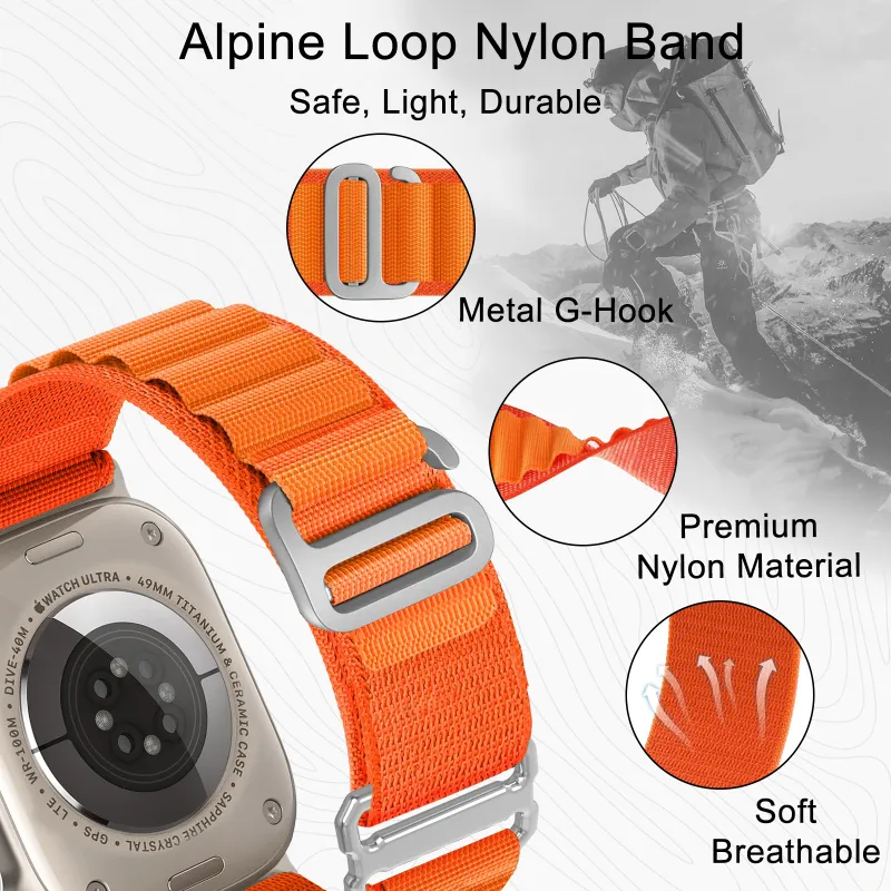 XINGYAAN Watch Band Apple Compatibility Nylon Material-3