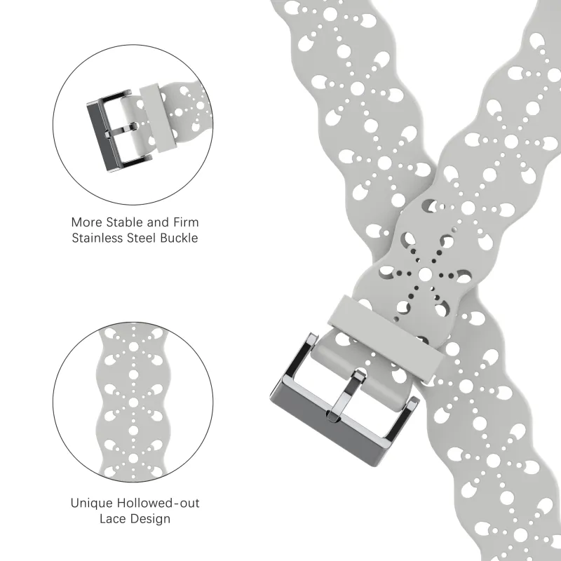 XINGYAAN Watch Band Apple Compatibility Silicone Material-30