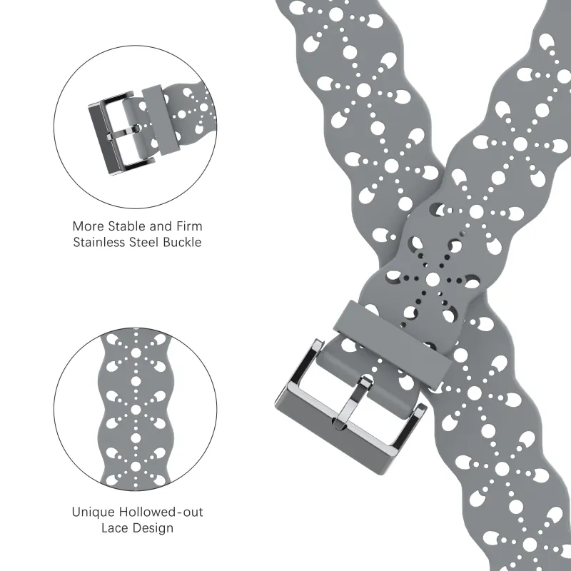 XINGYAAN Watch Band Apple Compatibility Silicone Material-34