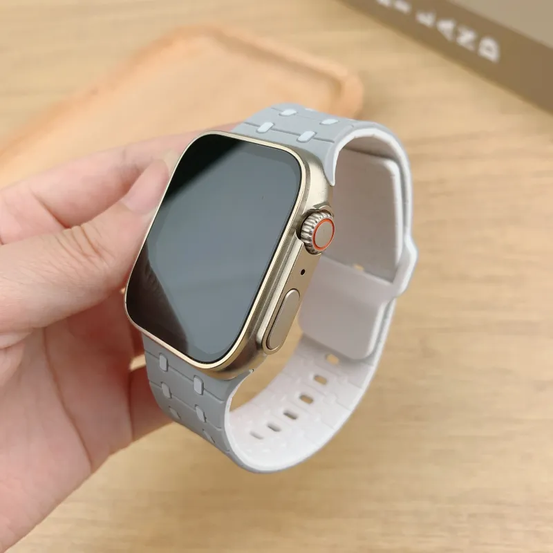 XINGYAAN Watch Band Apple Compatibility Silicone Material-7