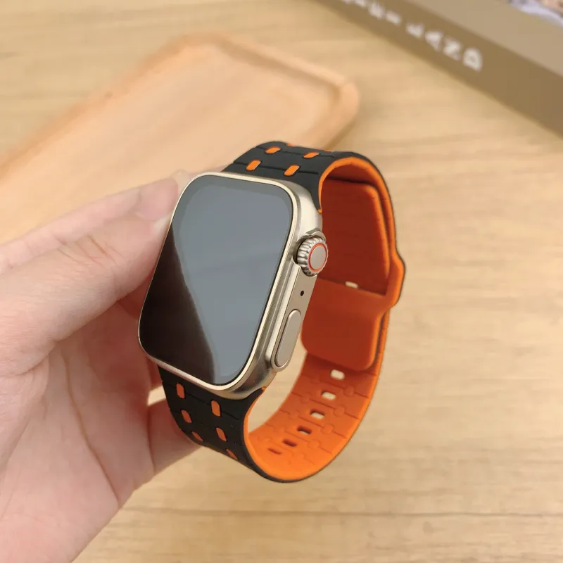 XINGYAAN Watch Band Apple Compatibility Silicone Material-1