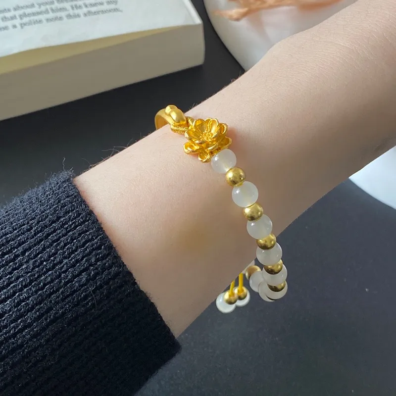 ZHONGYINYIJIN Gold Bracelet Unisex-3