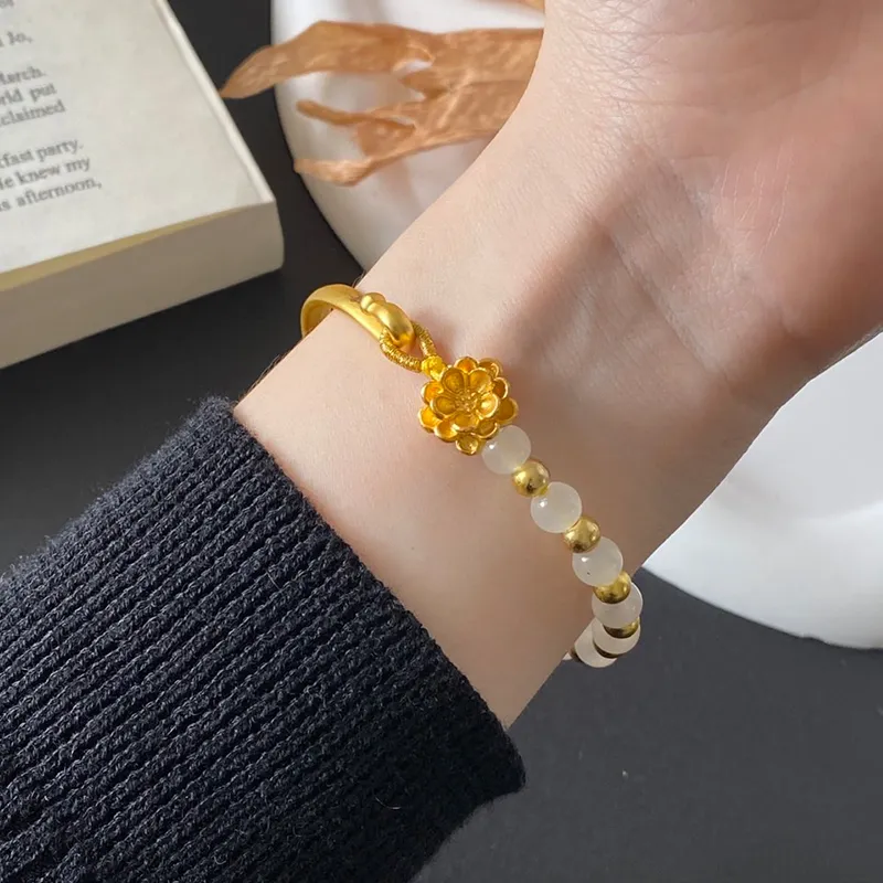 ZHONGYINYIJIN Gold Bracelet Unisex-2
