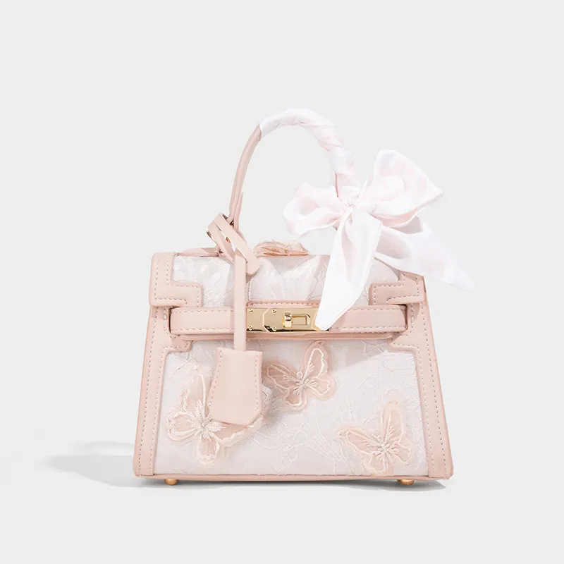 ESNSY PU Shoulder Bag, Crossbody Bag, Handbag Regular Women's White/Pink-8