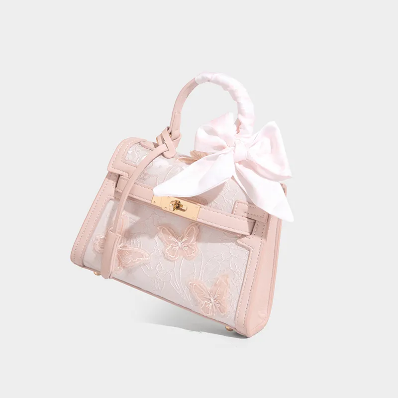 ESNSY PU Shoulder Bag, Crossbody Bag, Handbag Regular Women's White/Pink-9