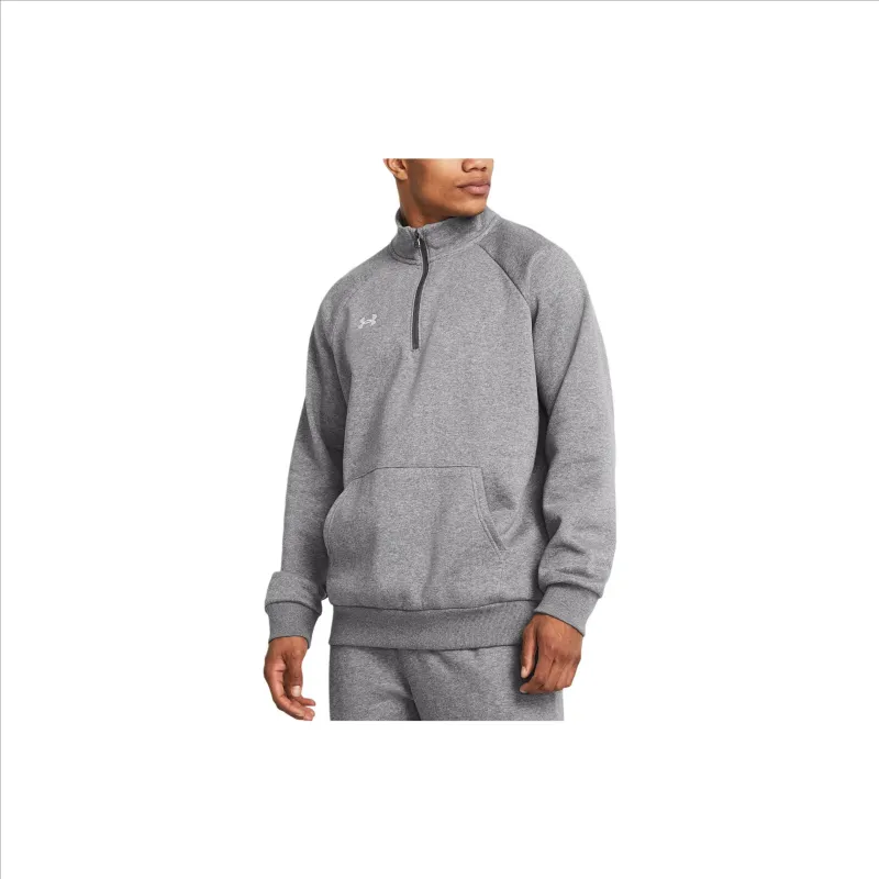 Under Armour UA Rival Sweatshirt Men's Gray Comes With Necklace-3