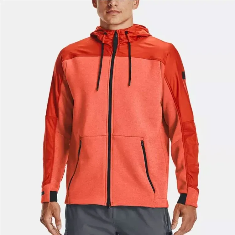 Under Armour ColdGear Jacket Men's Orange With Free Necklaces-3