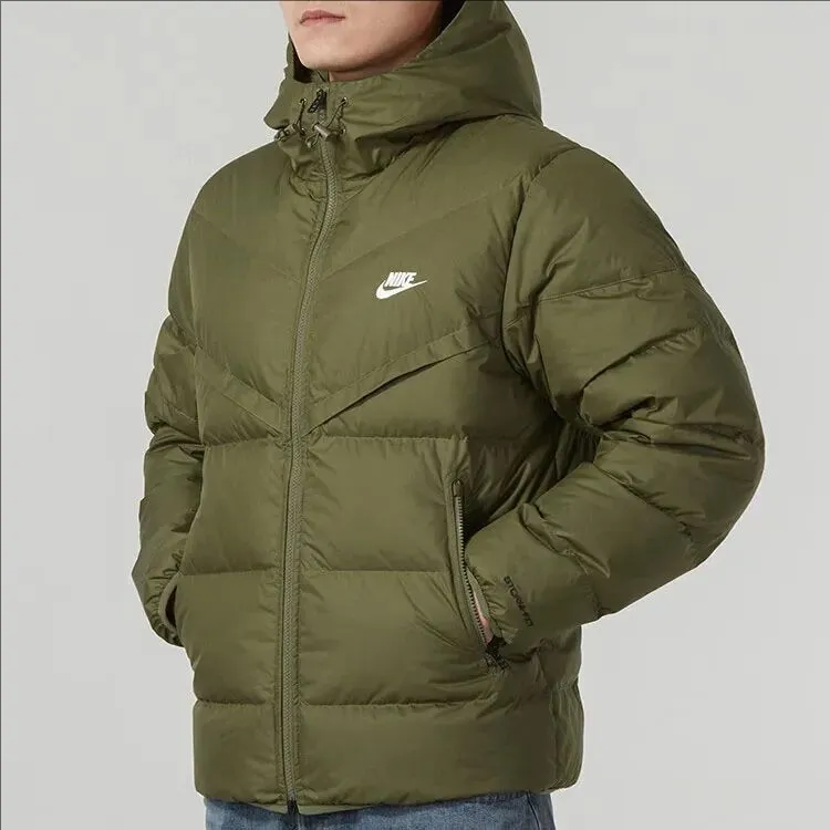 Nike Down Jacket Men's Green Includes Shopping Bag-3