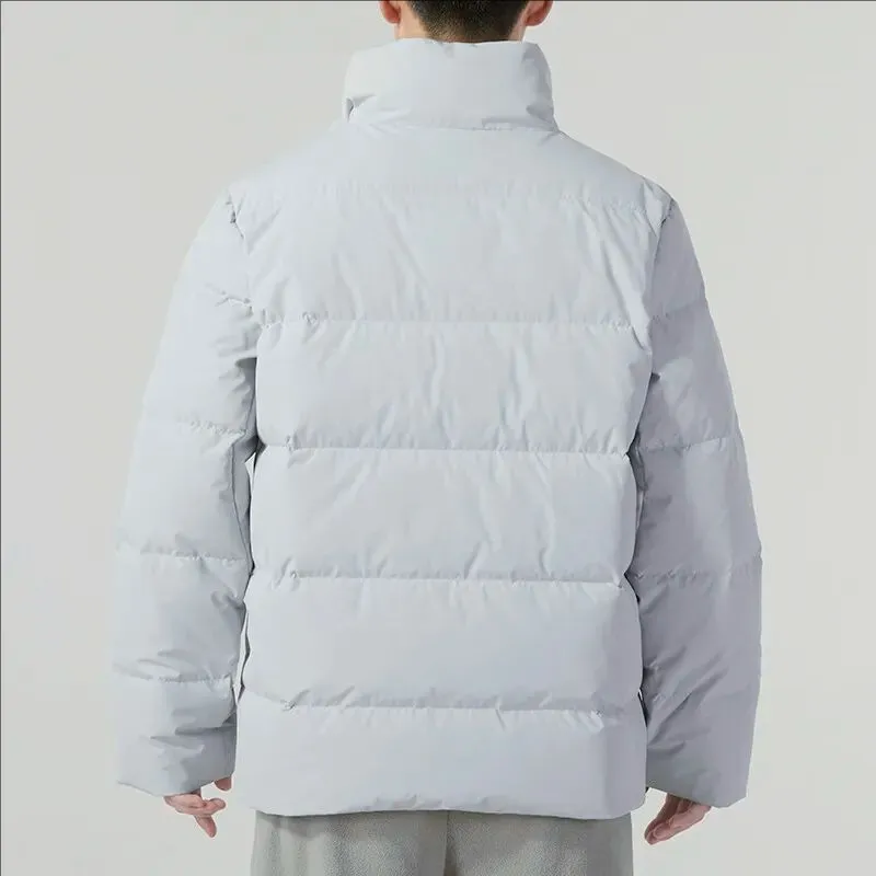 Under Armour Down Jacket Unisex Light Gray Comes With Necklace-4