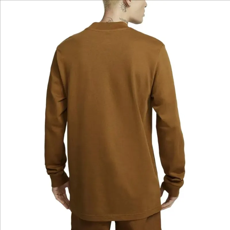 Nike T-Shirt Unisex Brown With Free Shopping Bag-2