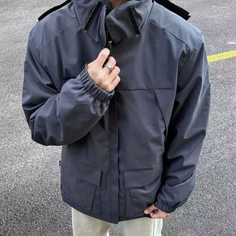 Jeep Waterproof And Windproof To Keep Warm Windbreaker Jacket Unisex-3