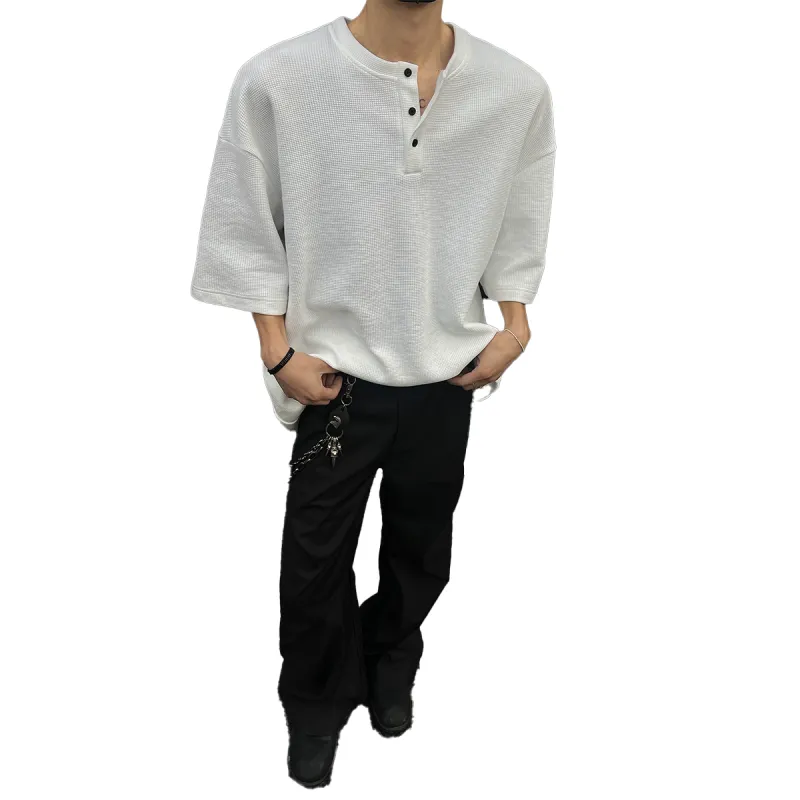 PAINT STAIN Versatile Basic T Shirt Unisex Classic Black-24
