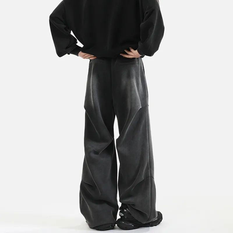 GWAF Casual Pants Unisex Washed Black-3