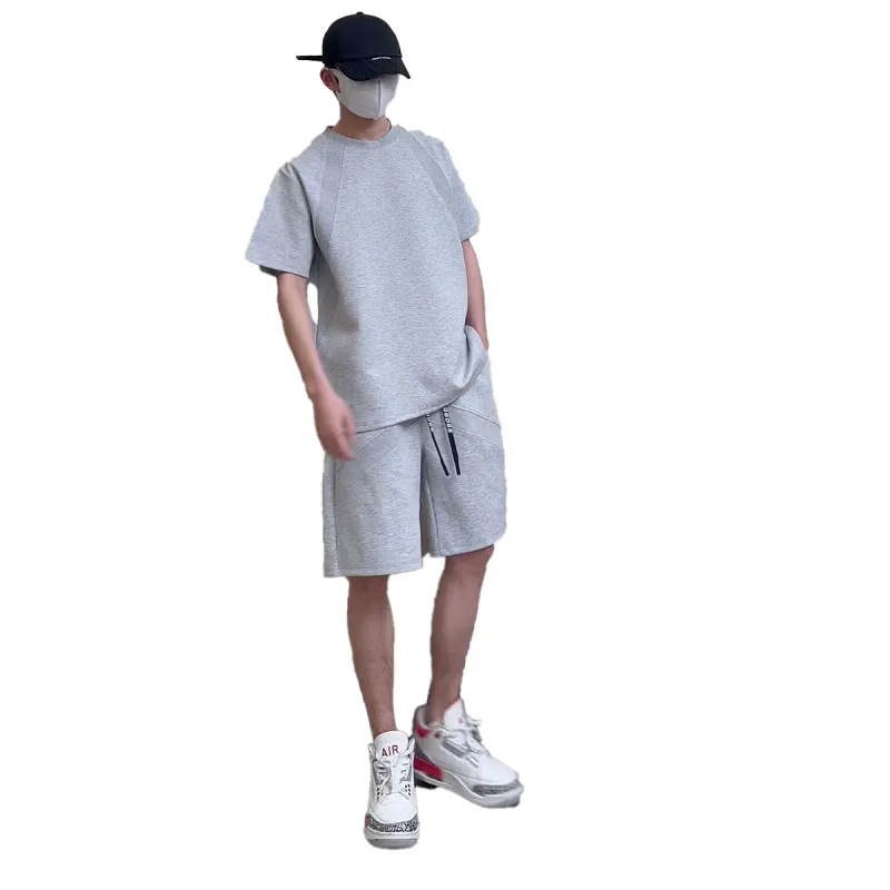 GWAF Casual Sportswear Unisex Gray Top+Gray Pants-2