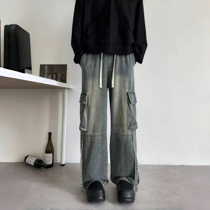 HOKLV Jeans Unisex-13