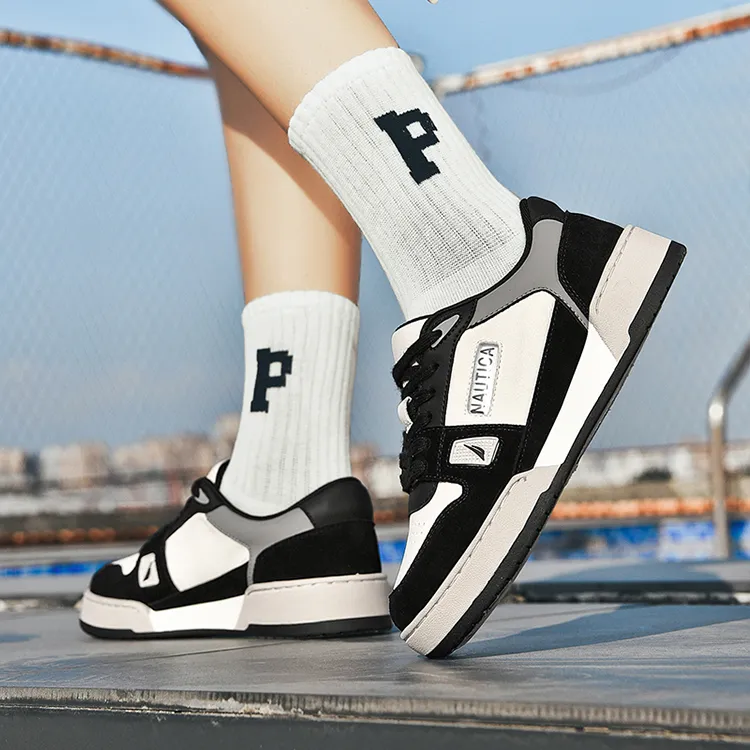 NAUTICA Luxury Trend Collection Anti Slip And Wear Resistant Height Increasing Low Top Skateboard Shoes Women's-4