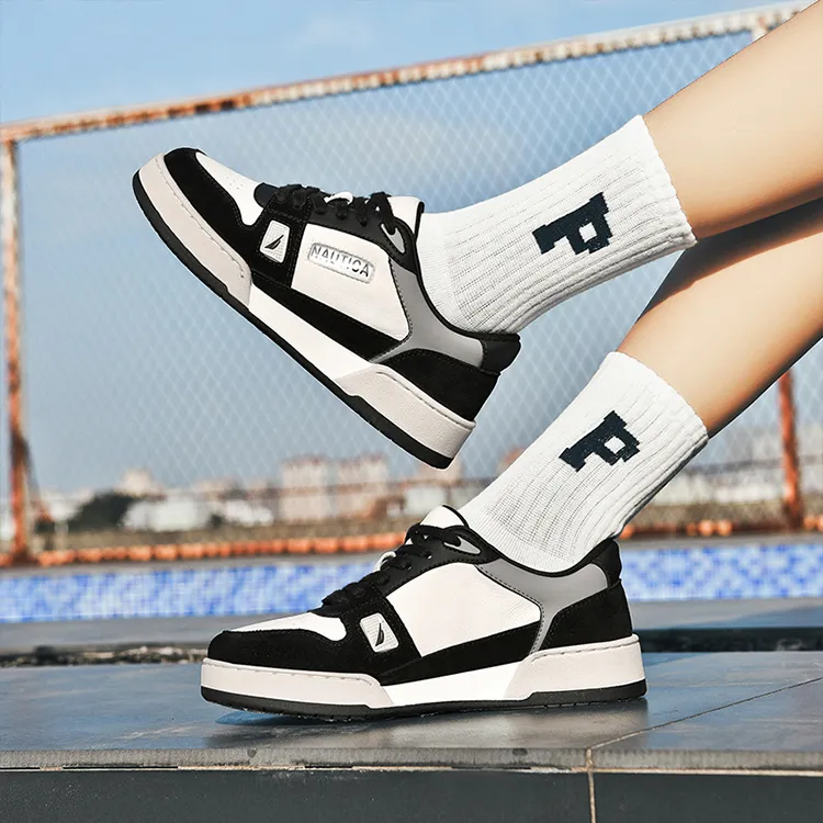 NAUTICA Luxury Trend Collection Anti Slip And Wear Resistant Height Increasing Low Top Skateboard Shoes Women's-5