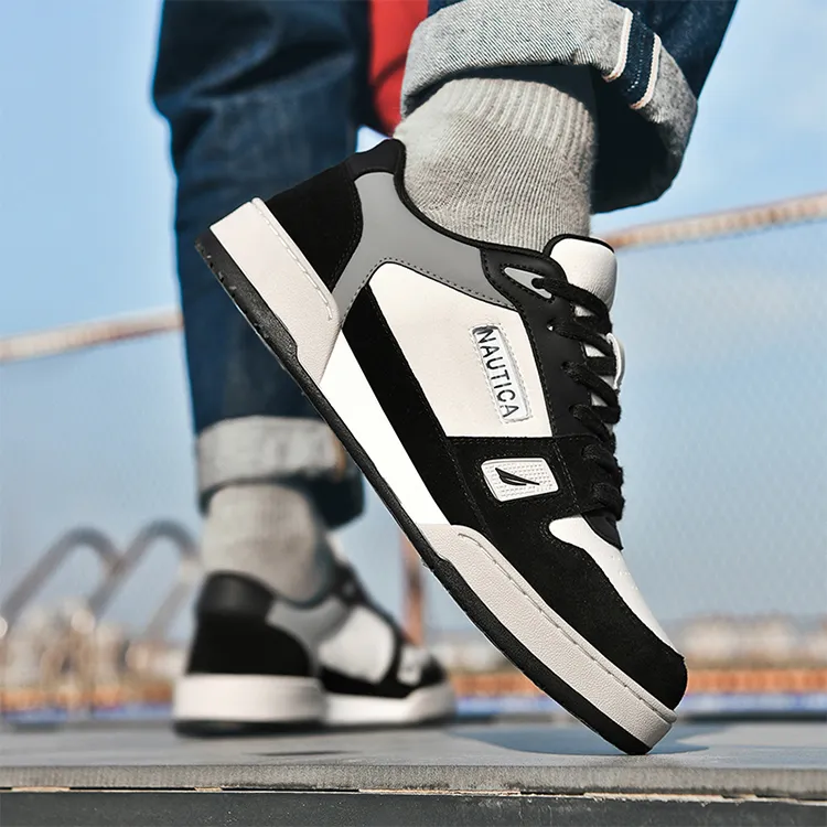 NAUTICA Luxury Trend Collection Anti-Slip And Wear-Resistant Height Increasing Low-Top Skateboard Shoes Men's-5