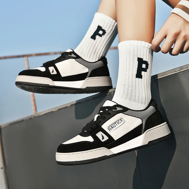 NAUTICA Luxury Trend Collection Anti Slip And Wear Resistant Height Increasing Low Top Skateboard Shoes Women's-6