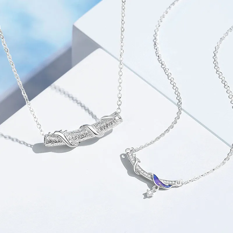 KEMLAIDA 925 Sterling Silver Necklaces Unisex-4
