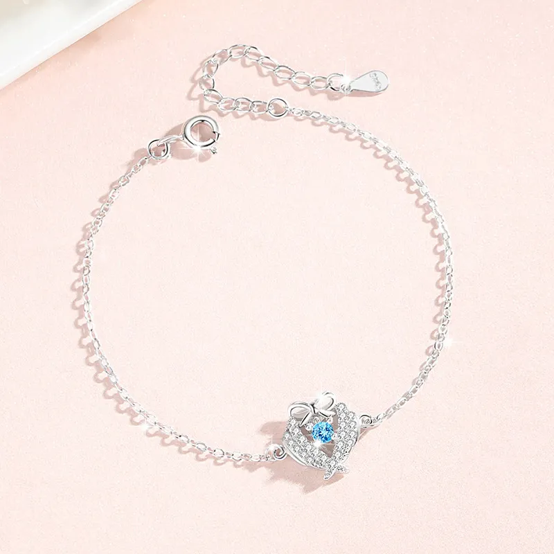 KEMLAIDA 925 Sterling Silver Bracelets Women's-4