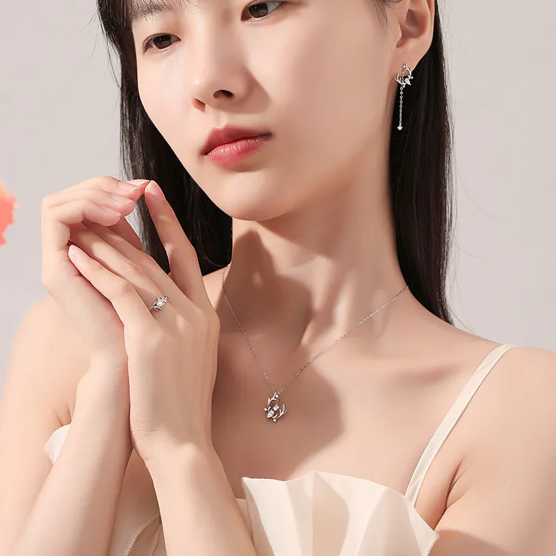KEMLAIDA S925 Silver Necklaces Women's-3