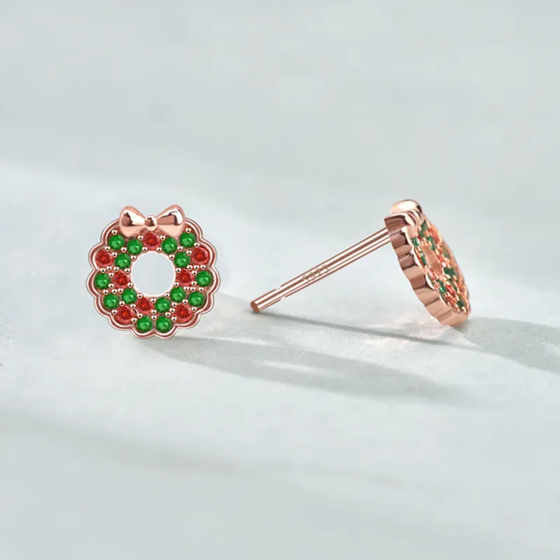 KEMLAIDA 925 Sterling Silver Stud Earrings Women's-3
