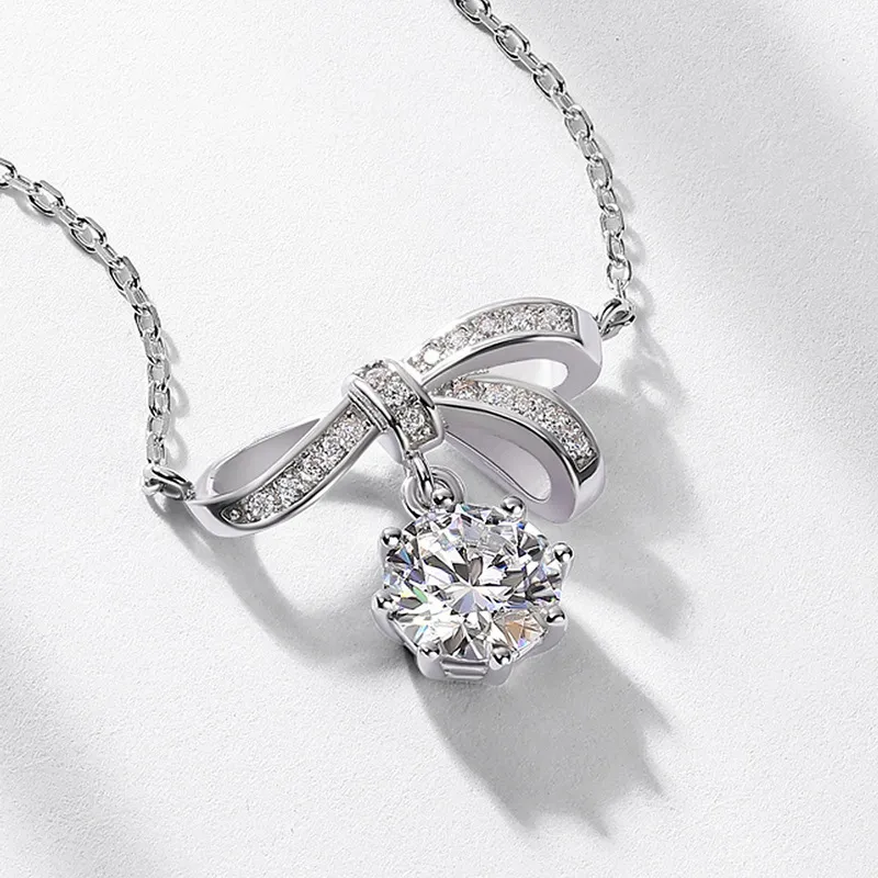 KEMLAIDA S925 Silver Necklaces Women's White Gold-3