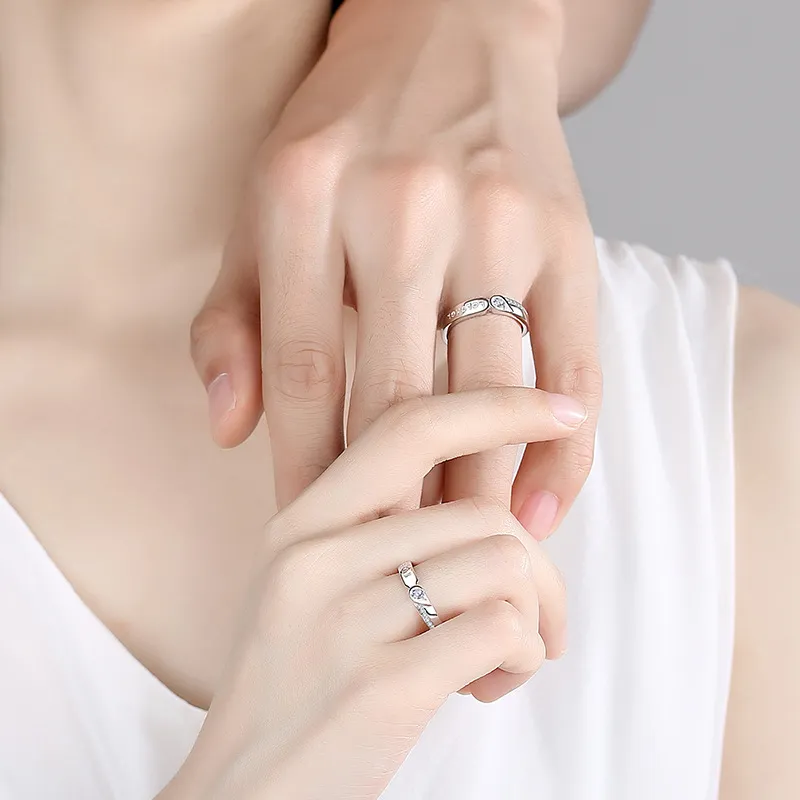 KEMLAIDA 925 Sterling Silver Rings Unisex-2