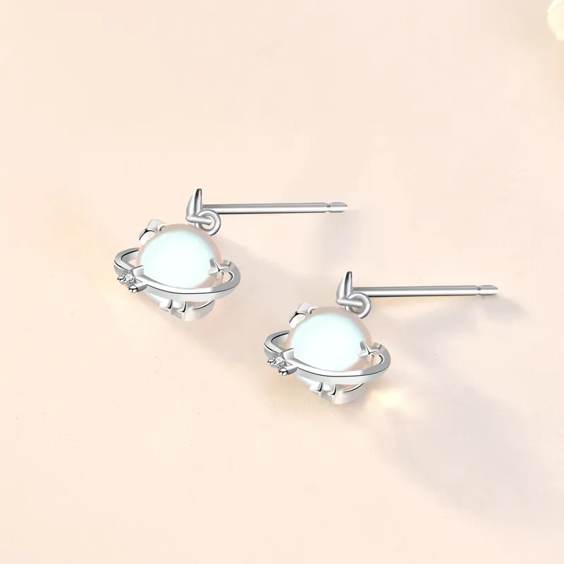 KEMLAIDA S925 Silver Stud Earrings Women's-2