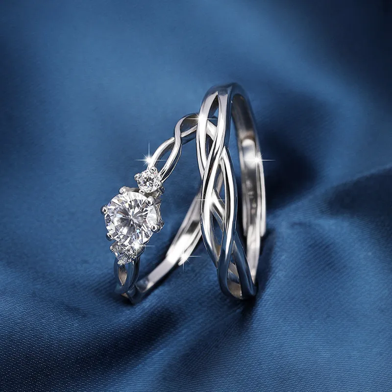 KEMLAIDA 925 Sterling Silver Rings Unisex-4