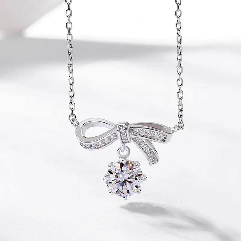 KEMLAIDA S925 Silver Necklaces Women's White Gold-2