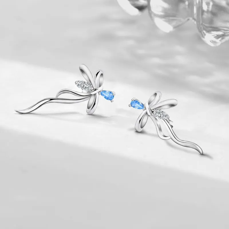 KEMLAIDA 925 Sterling Silver Stud Earrings Women's-2