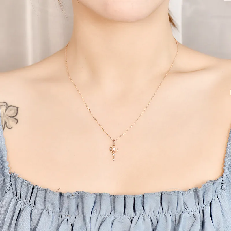 KEMLAIDA S925 Silver Necklaces Women's Rose Gold-2