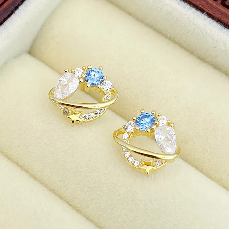 KEMLAIDA 925 Sterling Silver Stud Earrings Women's-4