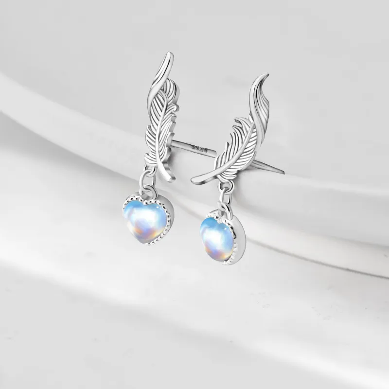 KEMLAIDA 925 Sterling Silver Stud Earrings Women's-3