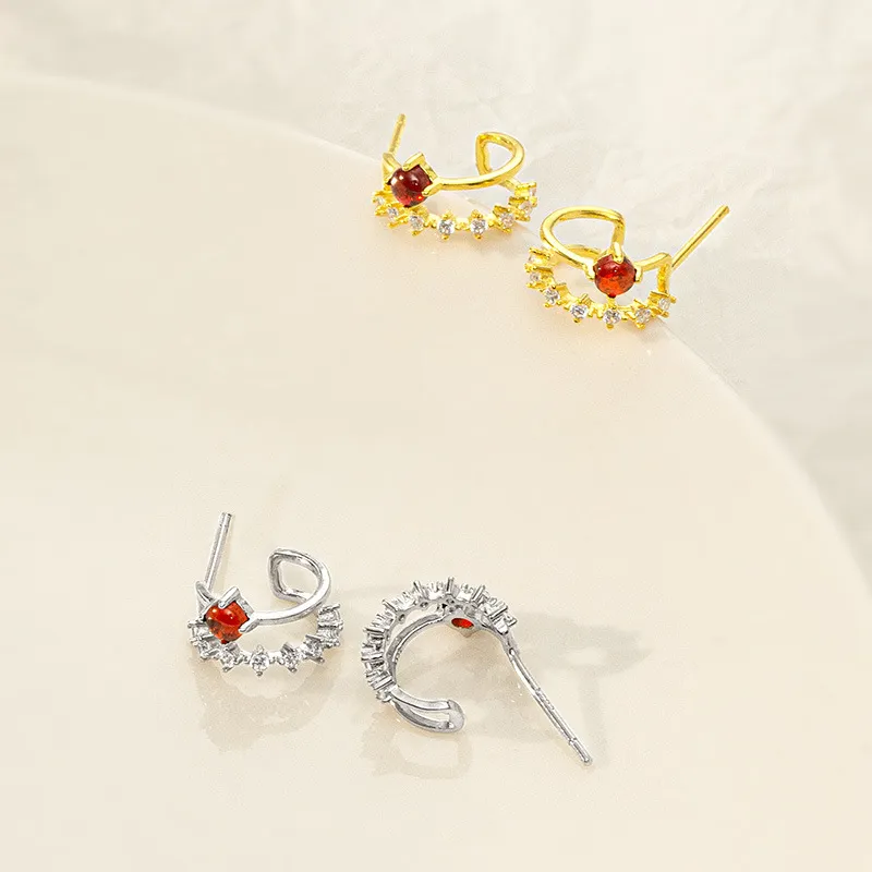 KEMLAIDA 925 Sterling Silver Earrings Women's-1