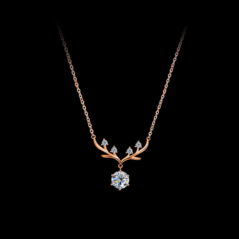 KEMLAIDA S925 Silver Necklaces Women's Silver White/Rose Gold-1