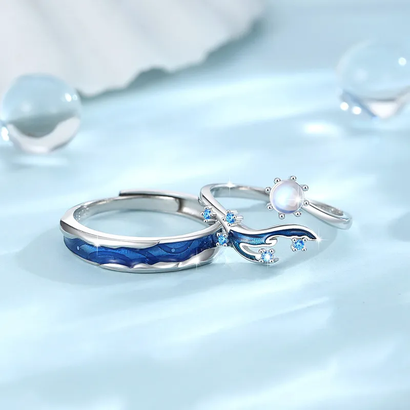 KEMLAIDA 925 Sterling Silver Rings Unisex-4