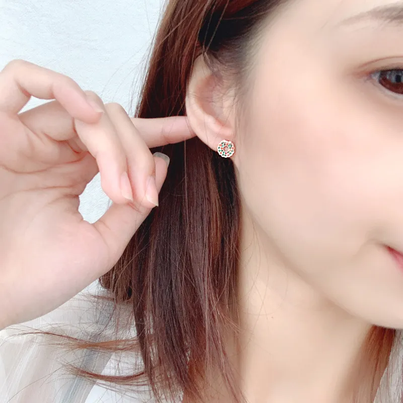 KEMLAIDA 925 Sterling Silver Stud Earrings Women's-2