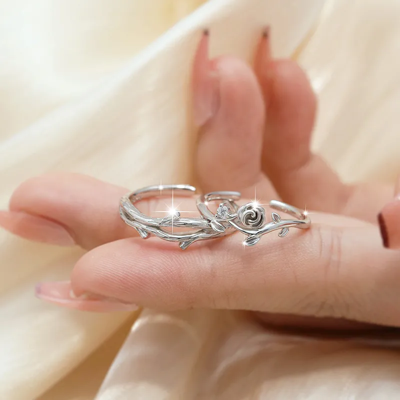 KEMLAIDA 925 Sterling Silver Rings Unisex-2