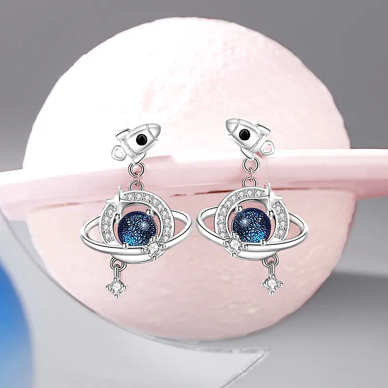 KEMLAIDA S925 Silver Earrings Women's-2