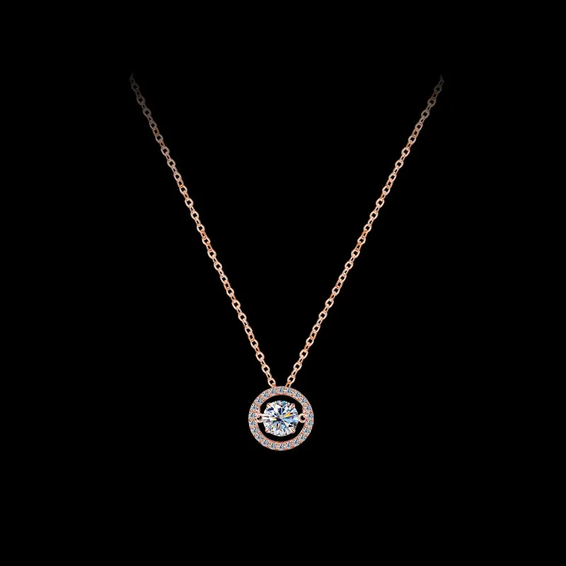 KEMLAIDA S925 Silver Necklaces Women's Rose Gold-1