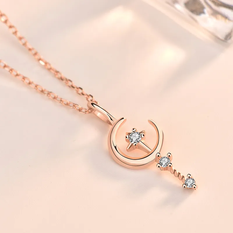 KEMLAIDA S925 Silver Necklaces Women's Rose Gold-4