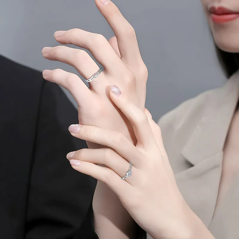 KEMLAIDA 925 Sterling Silver Rings Unisex-2